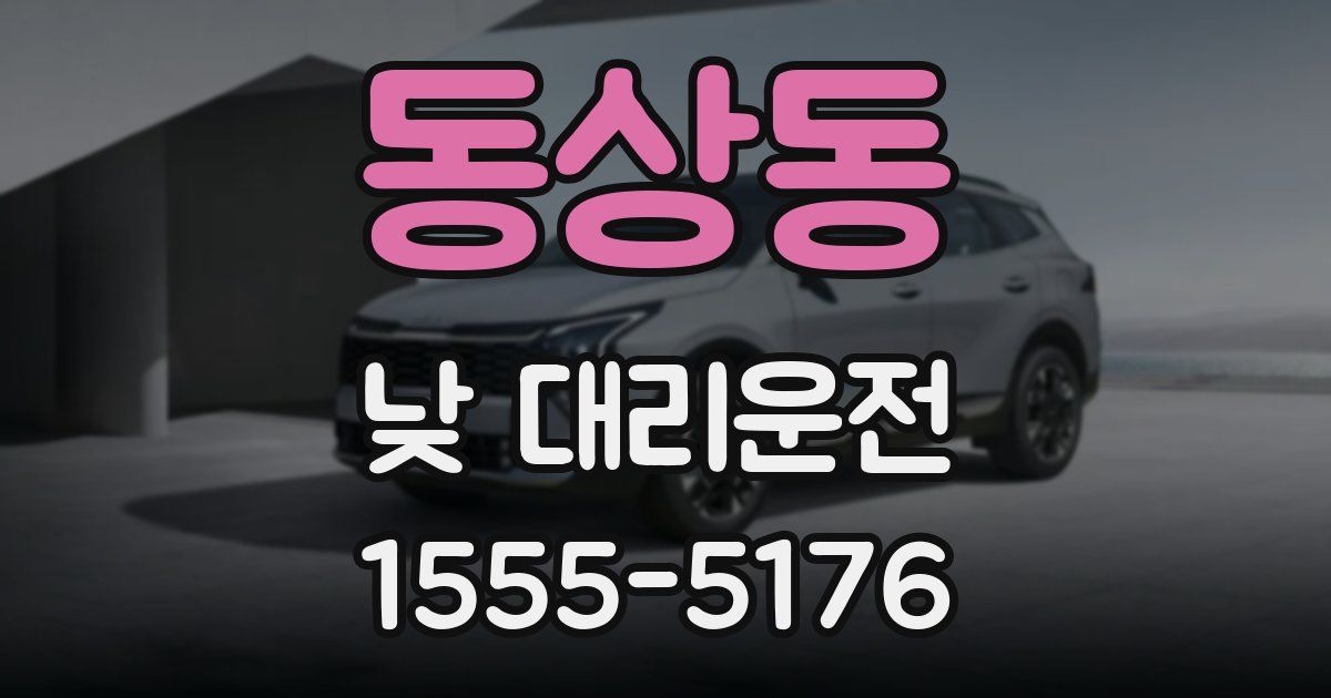 동상동 낮 대리운전