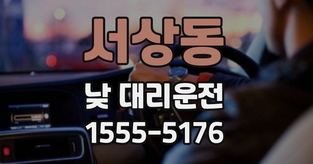 서상동 낮 대리운전