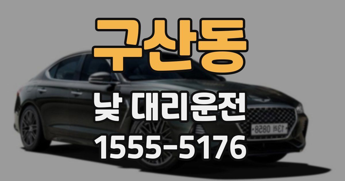 구산동 낮 대리운전