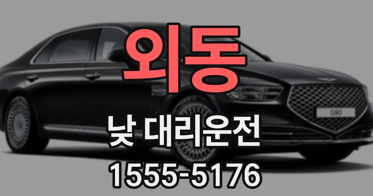 외동 낮 대리운전
