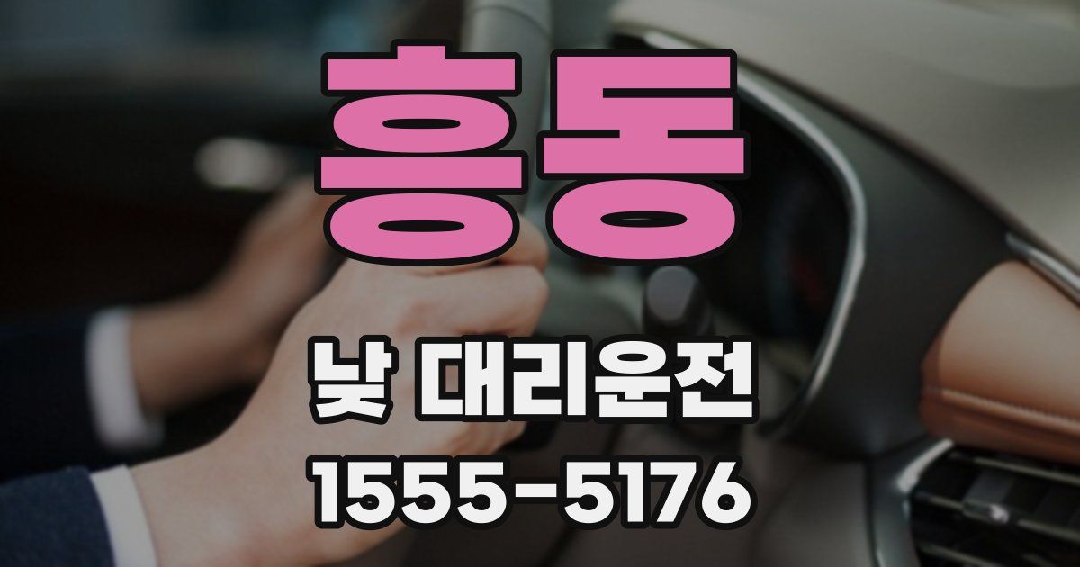 흥동 낮 대리운전
