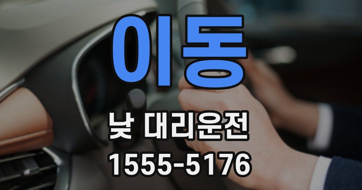 이동 낮 대리운전