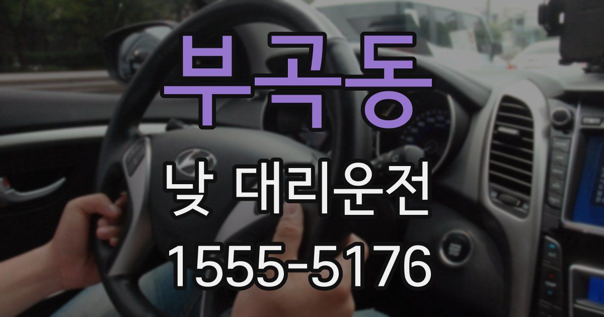 부곡동 낮 대리운전