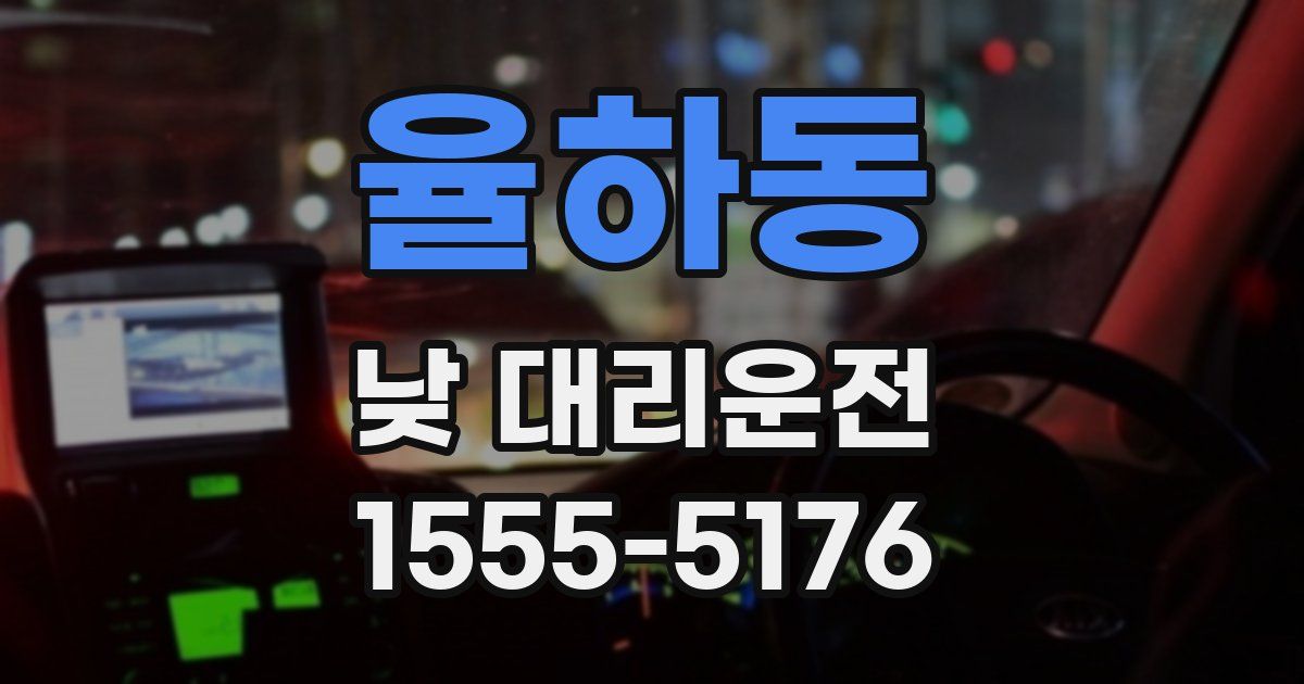 율하동 낮 대리운전