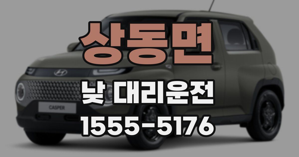 상동면 낮 대리운전