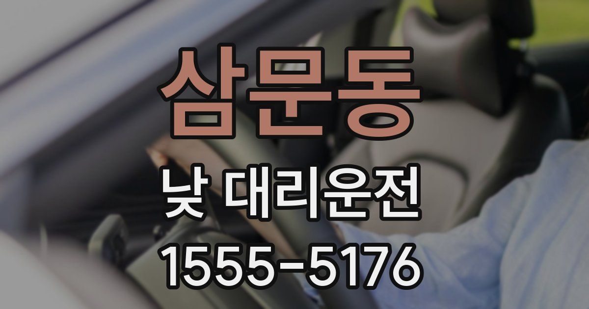 삼문동 낮 대리운전