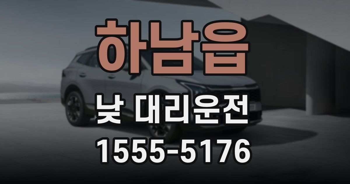 하남읍 낮 대리운전