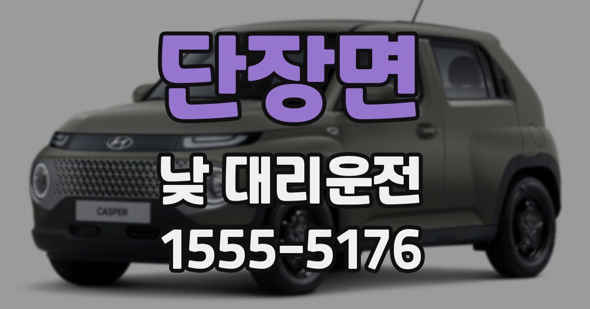 단장면 낮 대리운전