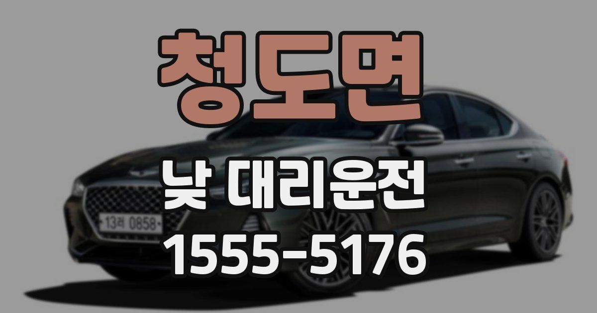 청도면 낮 대리운전