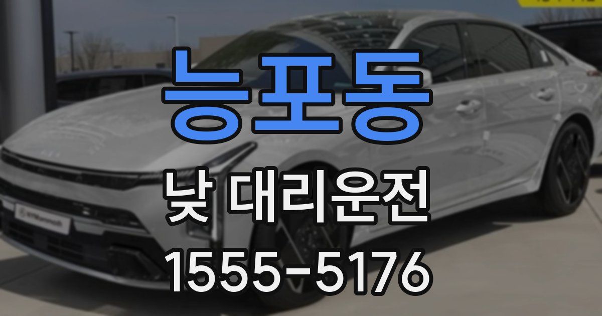 능포동 낮 대리운전