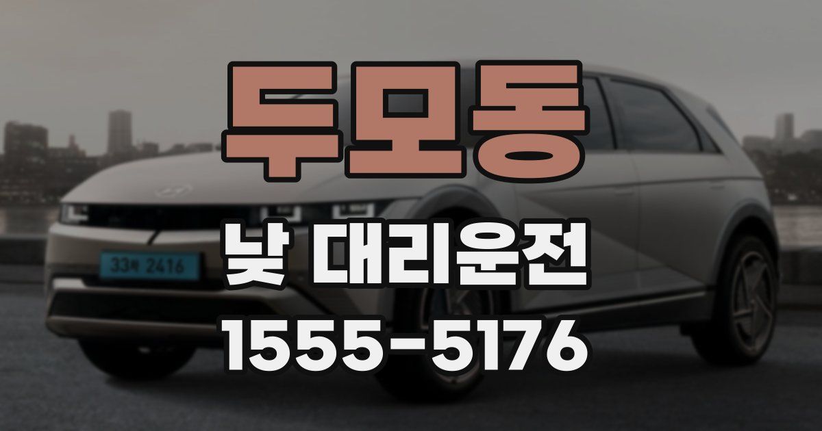 두모동 낮 대리운전