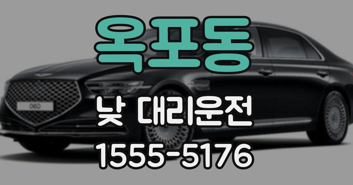 옥포동 낮 대리운전