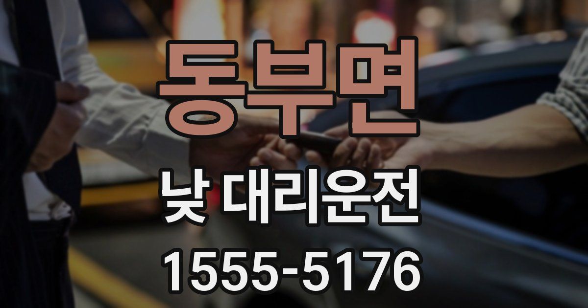 동부면 낮 대리운전