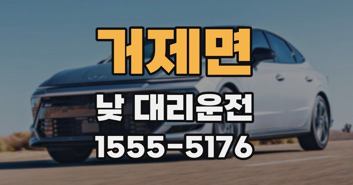 거제면 낮 대리운전