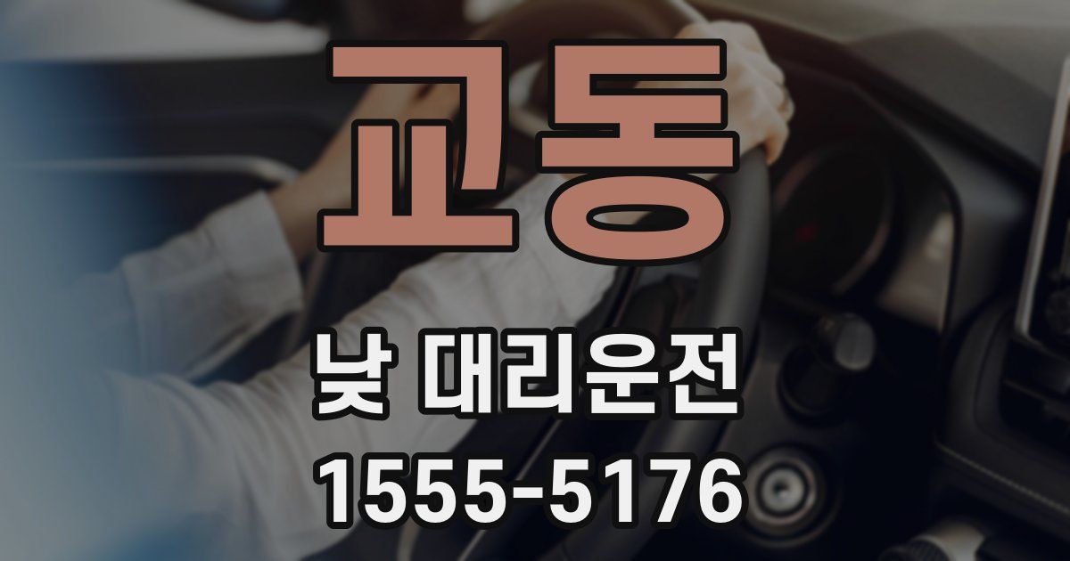 교동 낮 대리운전