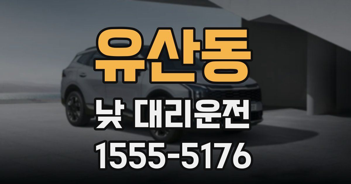 유산동 낮 대리운전