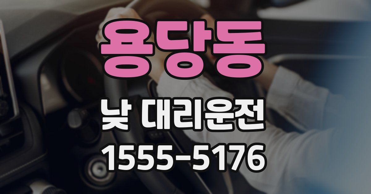 용당동 낮 대리운전