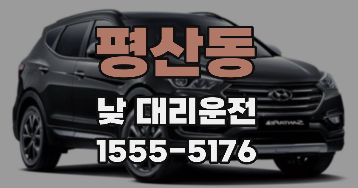 평산동 낮 대리운전
