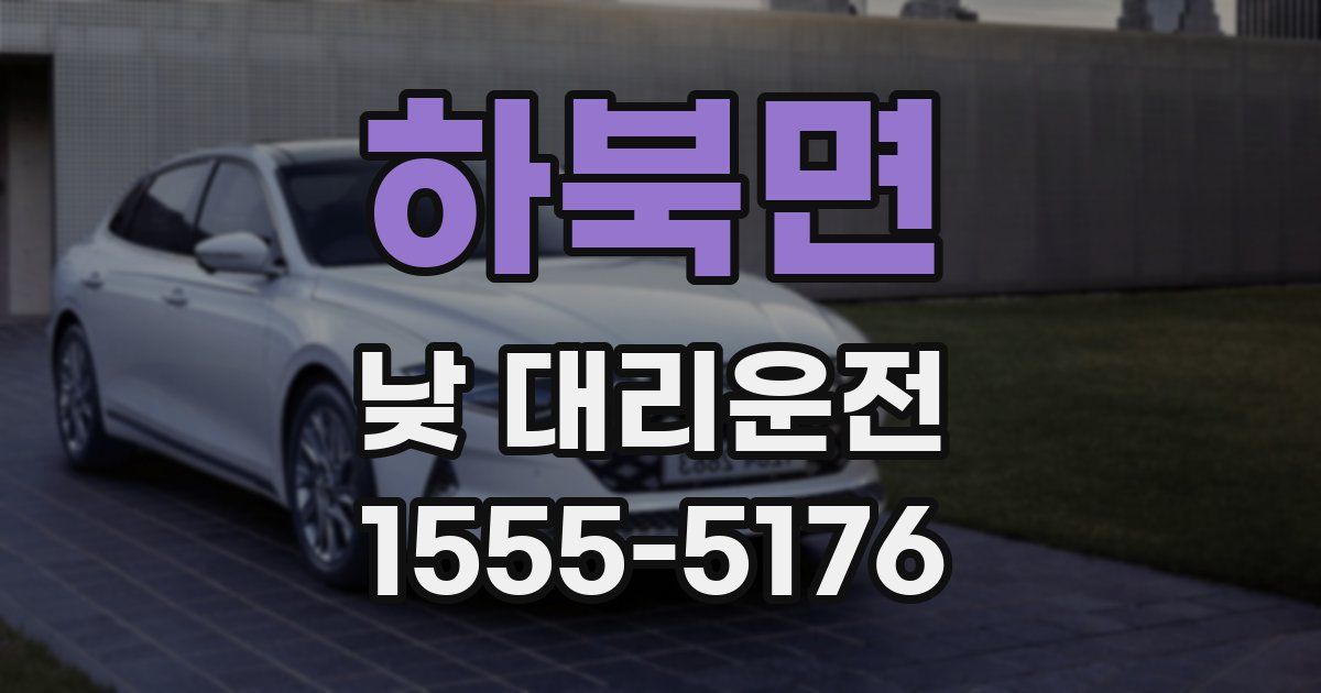 하북면 낮 대리운전