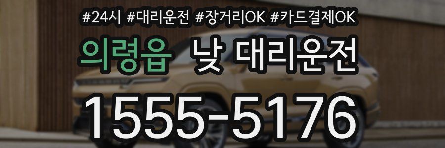의령읍 낮 대리운전