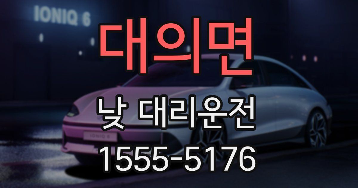 대의면 낮 대리운전