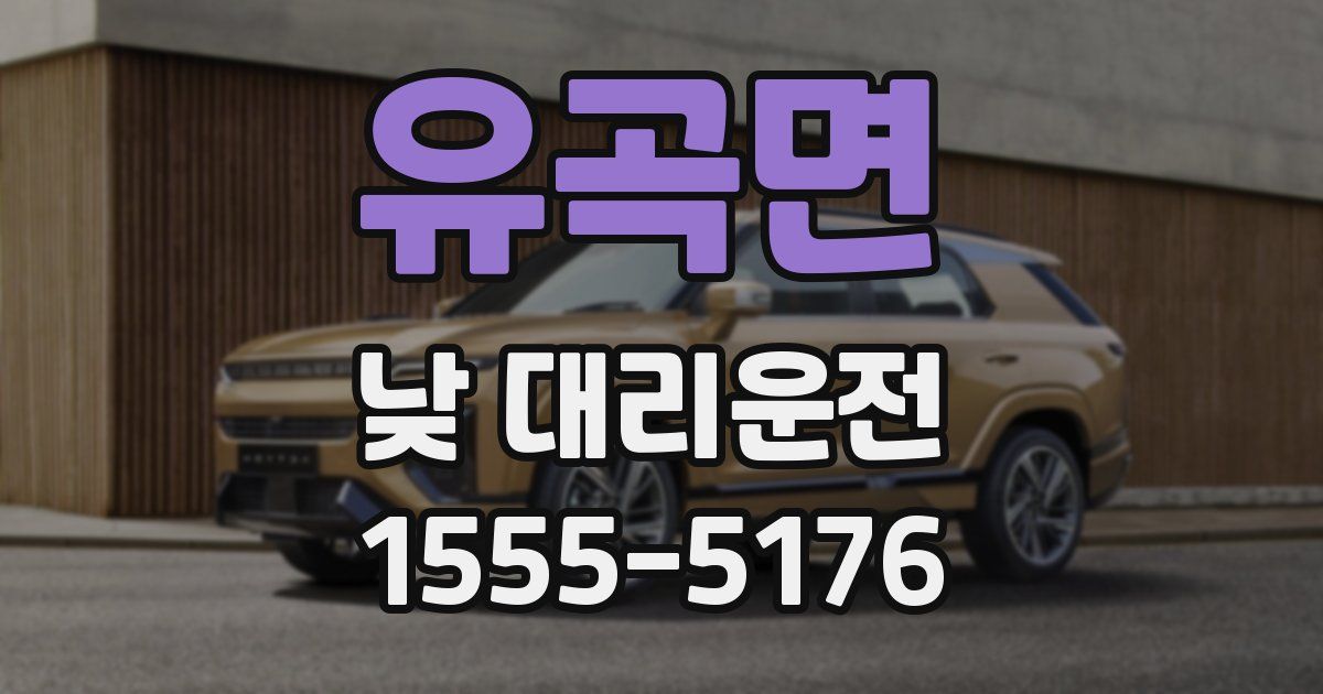 유곡면 낮 대리운전