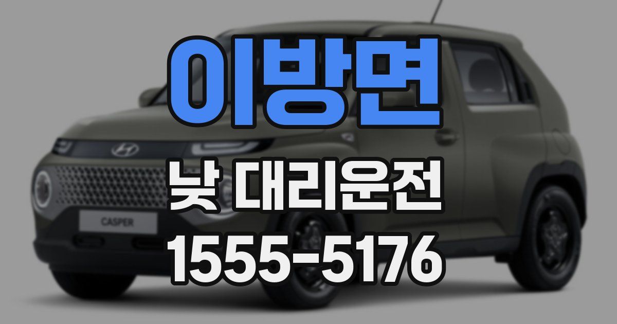 이방면 낮 대리운전
