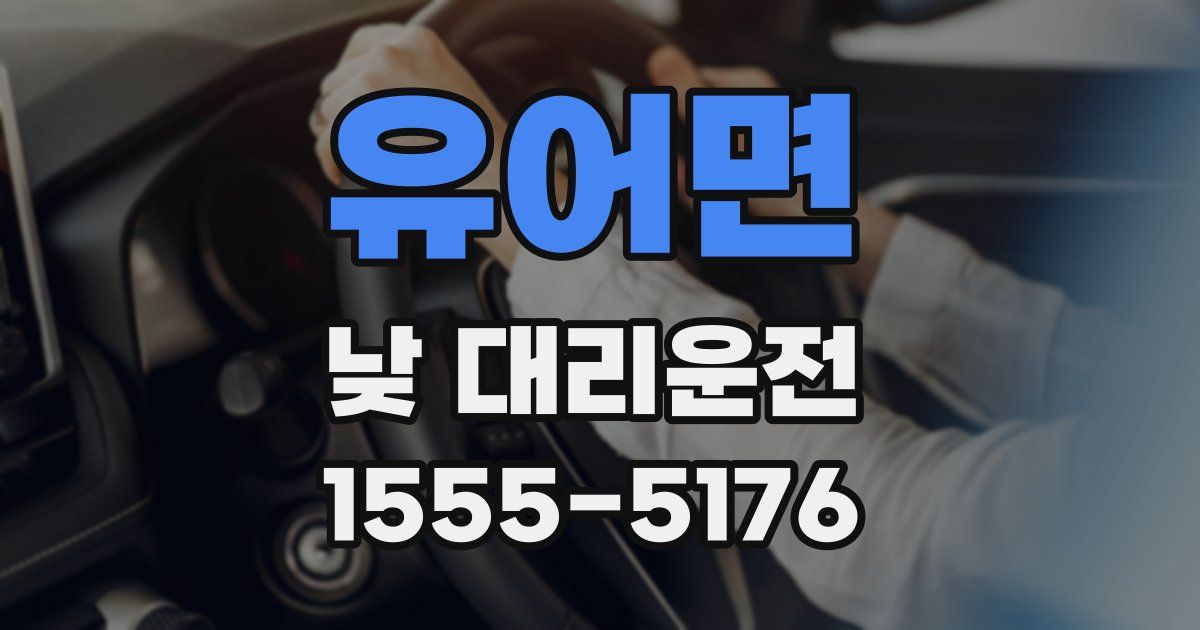 유어면 낮 대리운전