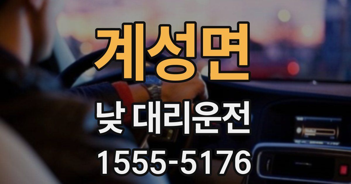 계성면 낮 대리운전