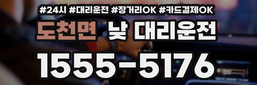 도천면 낮 대리운전