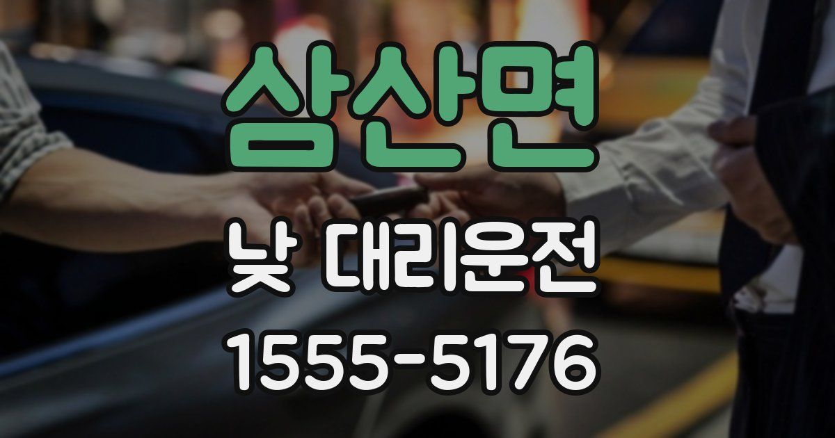 삼산면 낮 대리운전