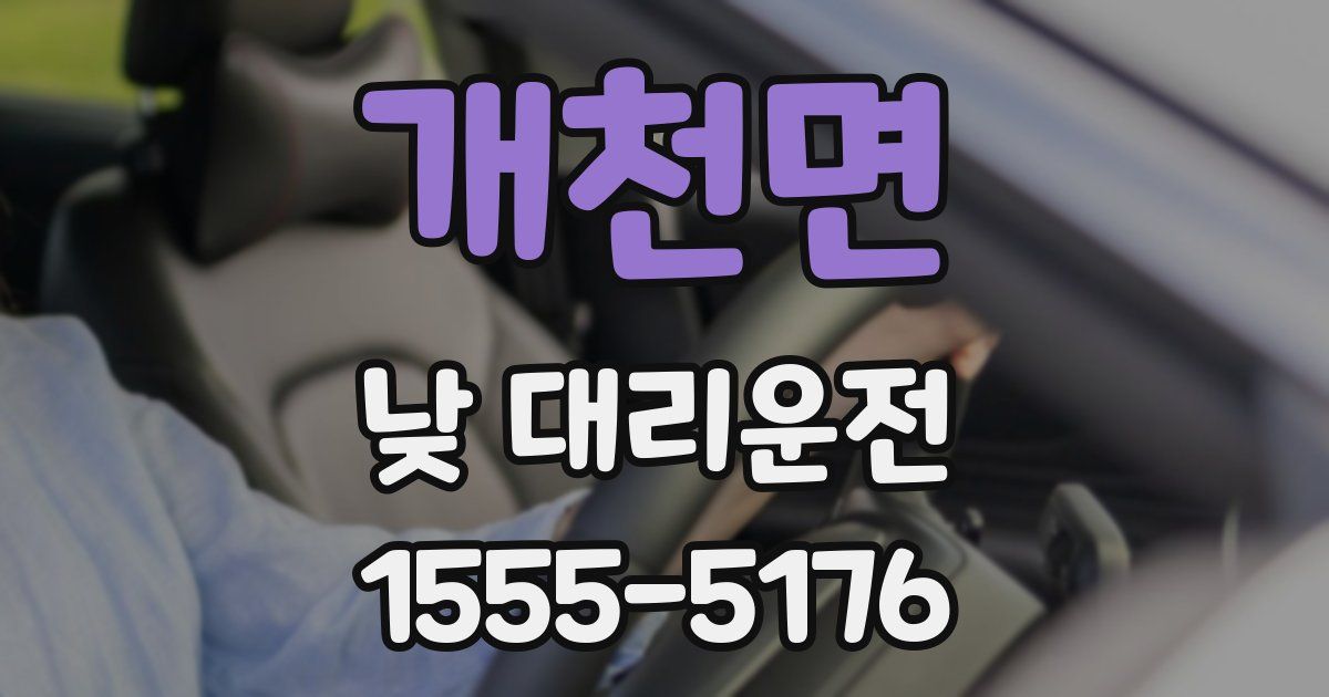 개천면 낮 대리운전