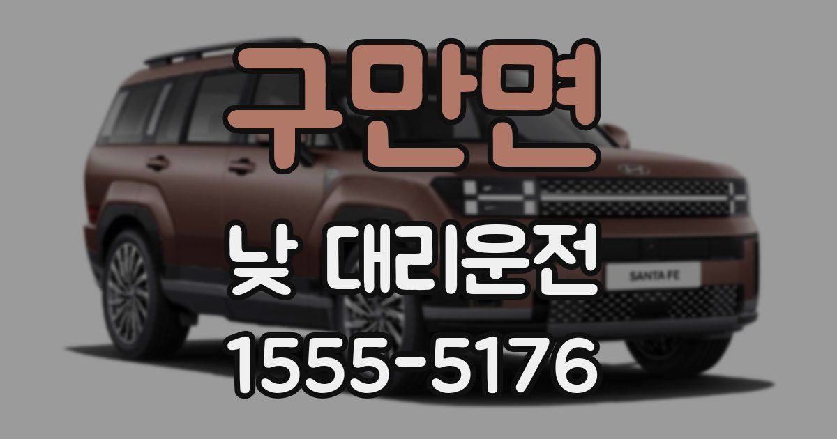 구만면 낮 대리운전