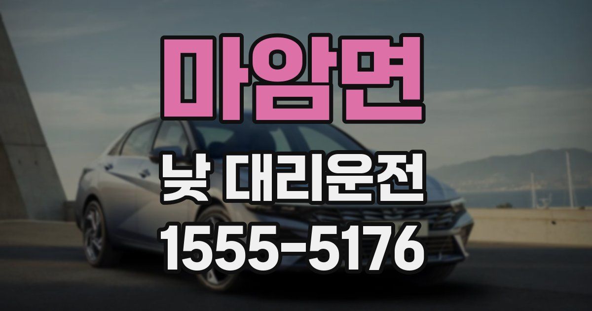 마암면 낮 대리운전