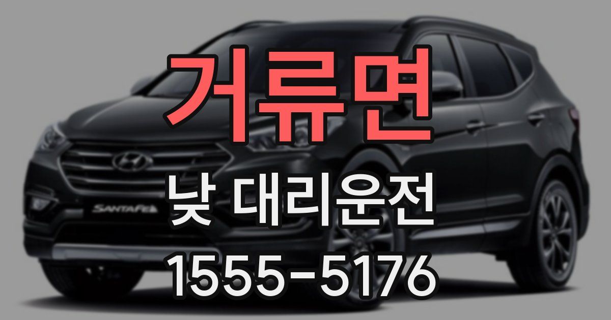 거류면 낮 대리운전