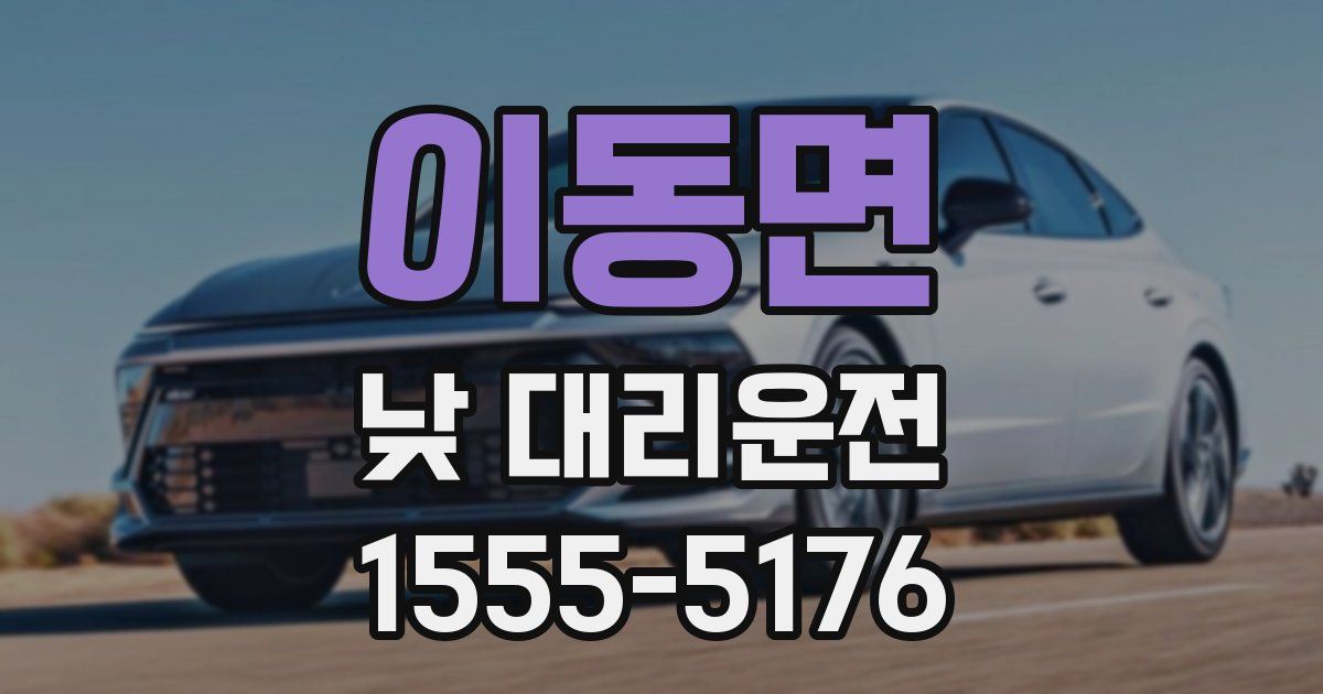 이동면 낮 대리운전