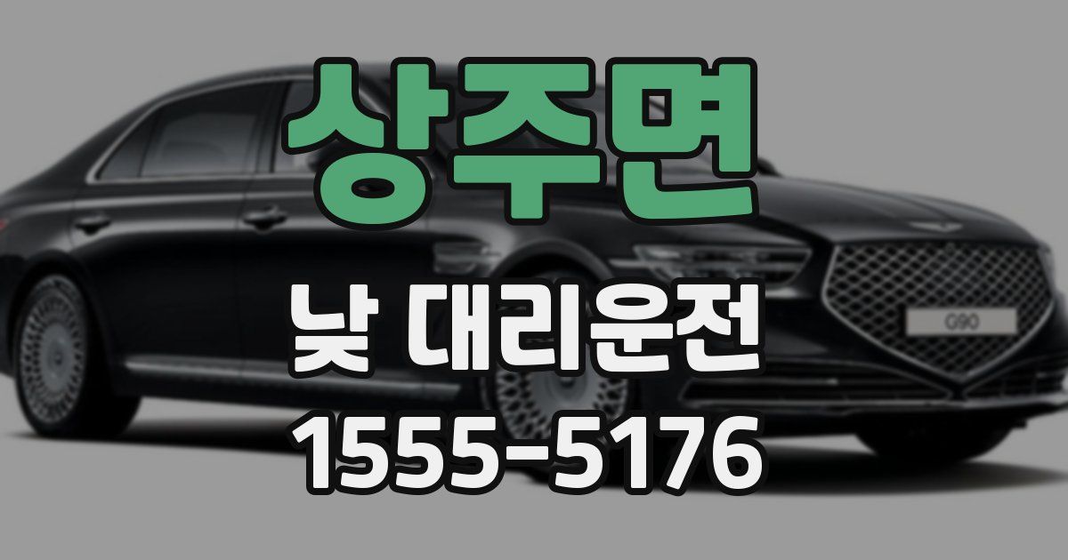 상주면 낮 대리운전