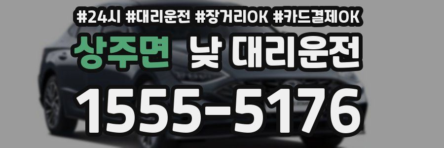 상주면 낮 대리운전