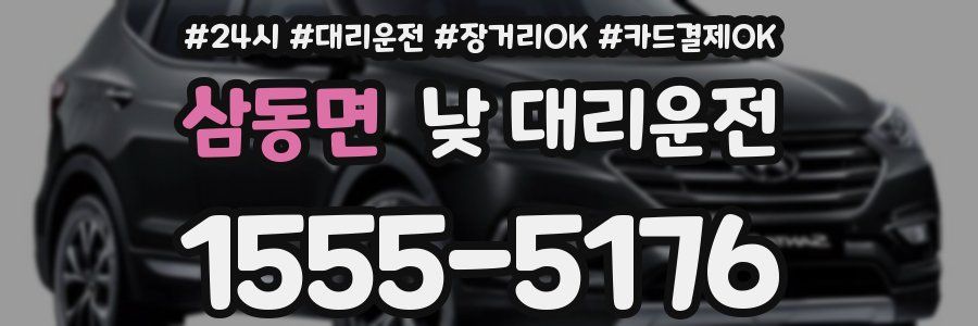 삼동면 낮 대리운전