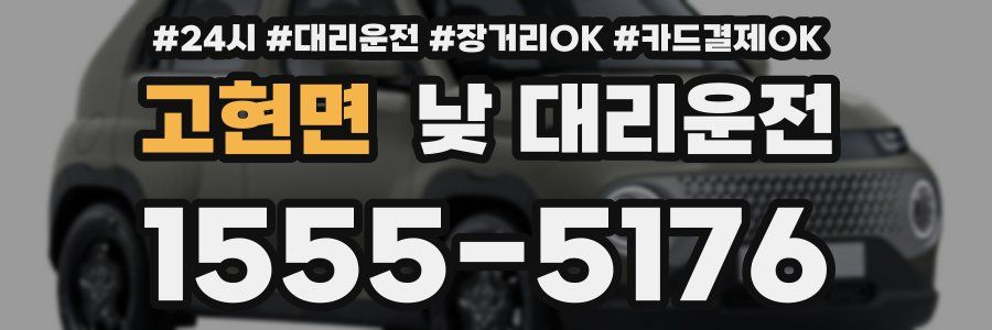고현면 낮 대리운전