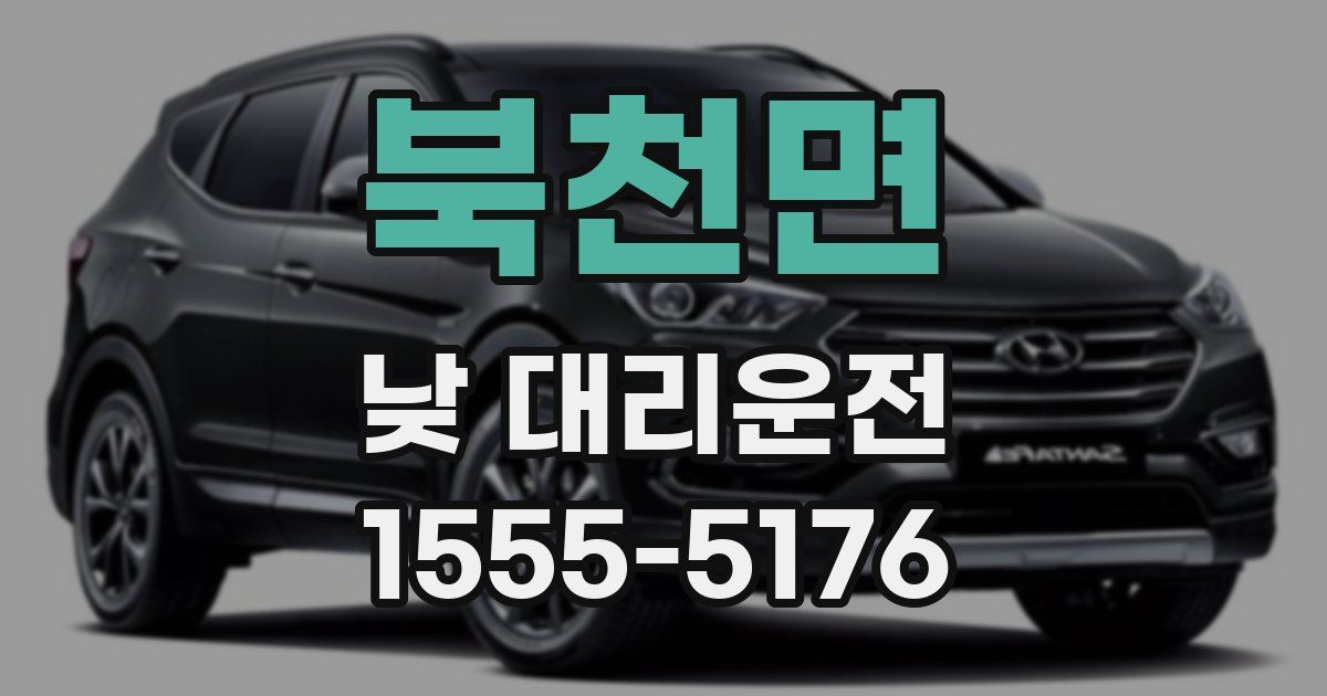 북천면 낮 대리운전