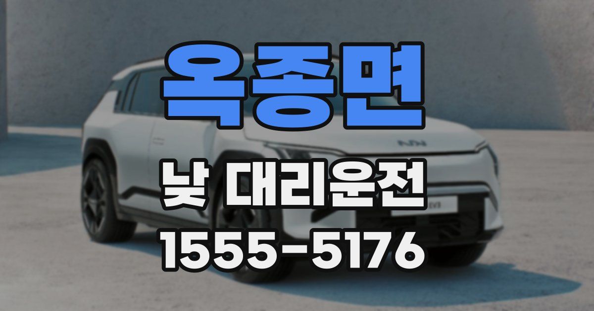 옥종면 낮 대리운전