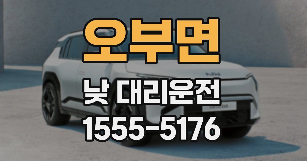오부면 낮 대리운전