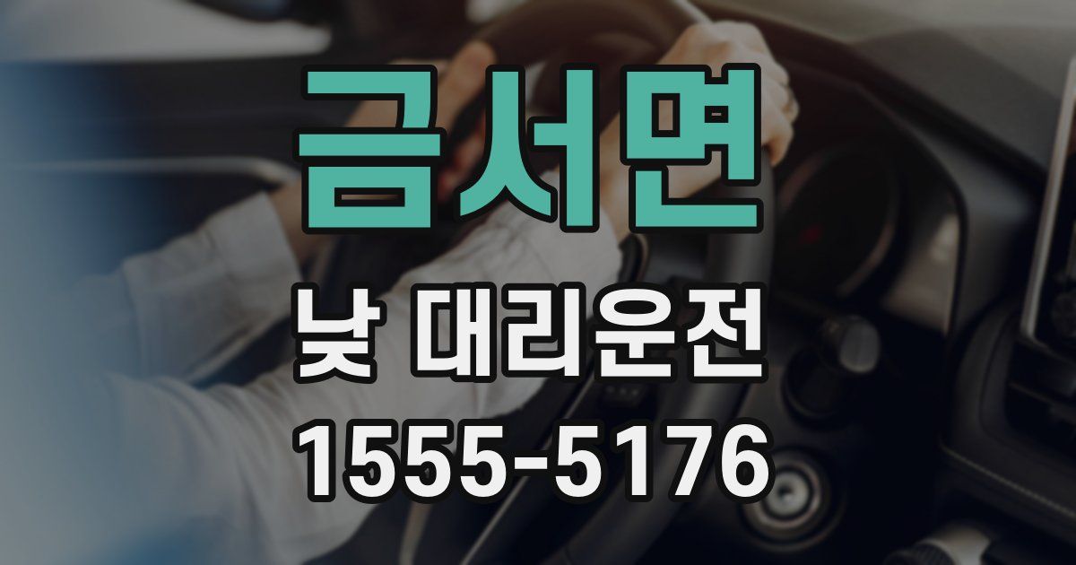 금서면 낮 대리운전