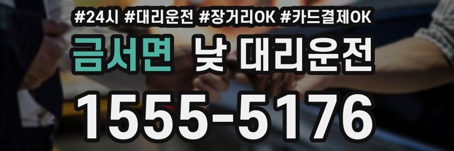 금서면 낮 대리운전