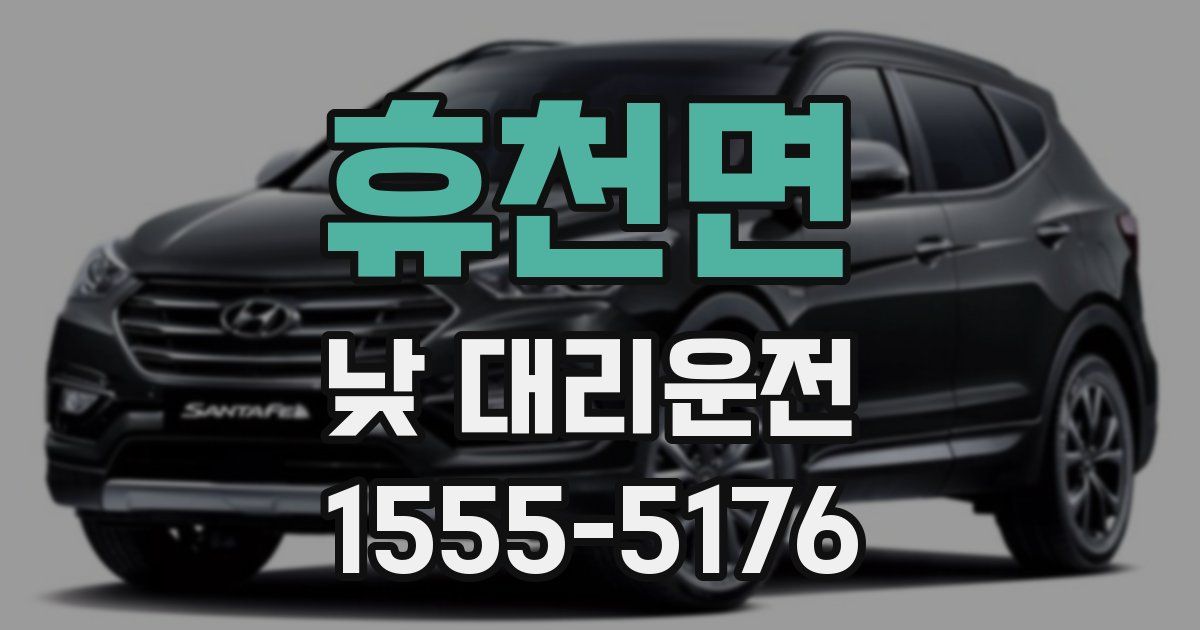 휴천면 낮 대리운전