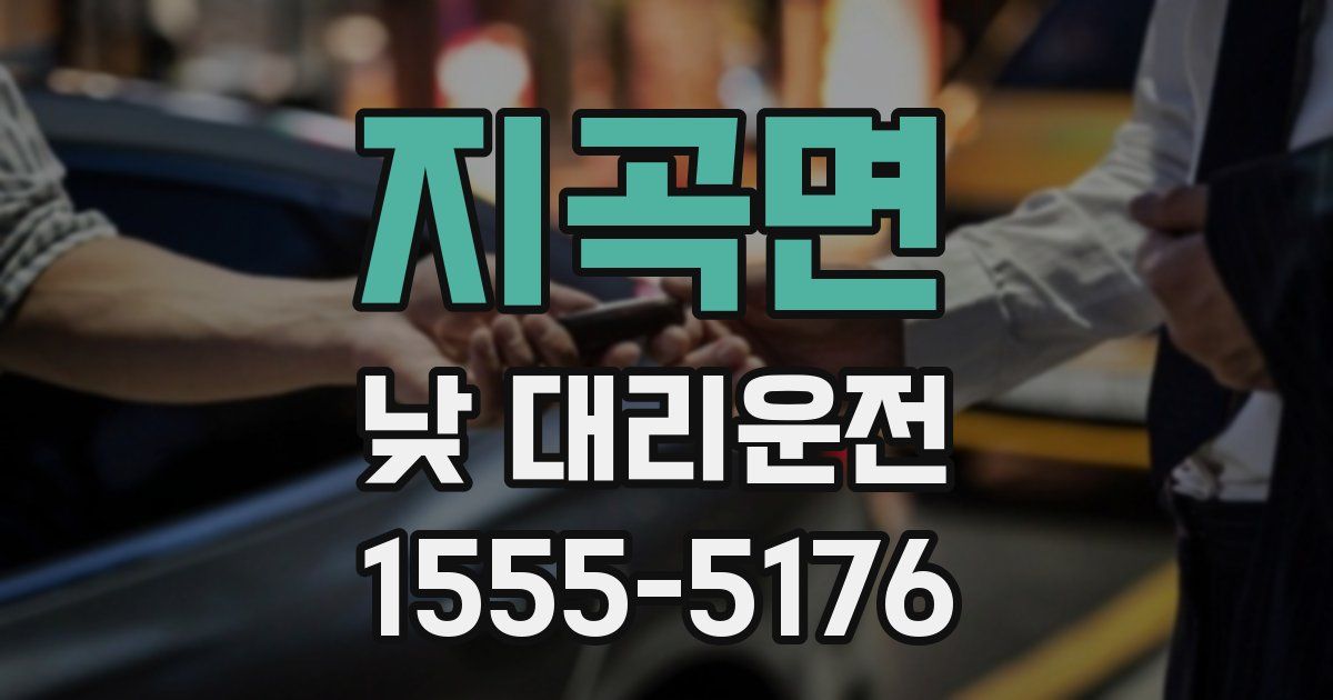 지곡면 낮 대리운전