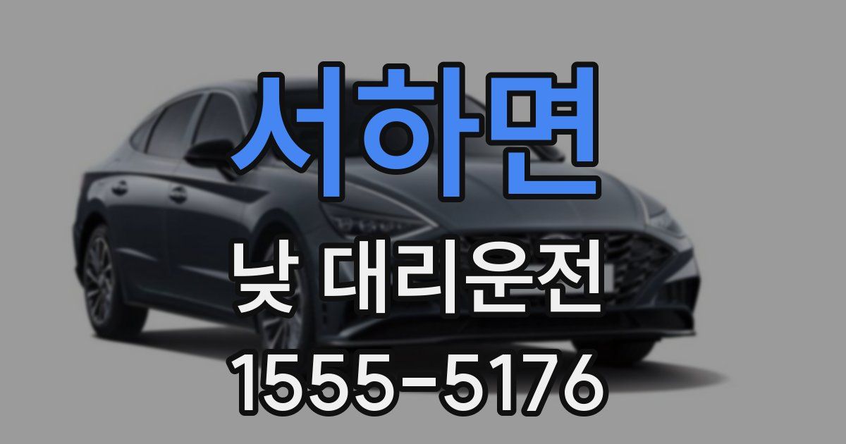 서하면 낮 대리운전