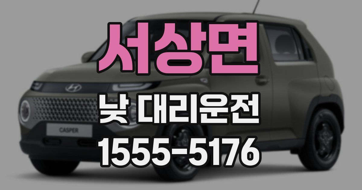 서상면 낮 대리운전