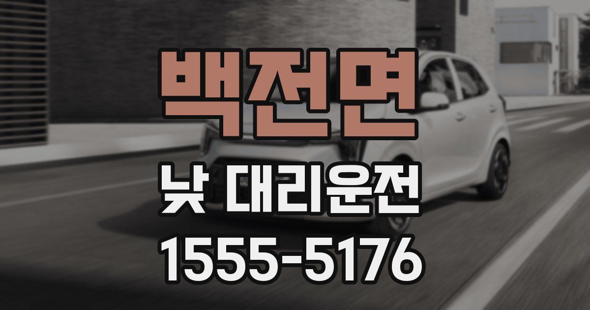 백전면 낮 대리운전